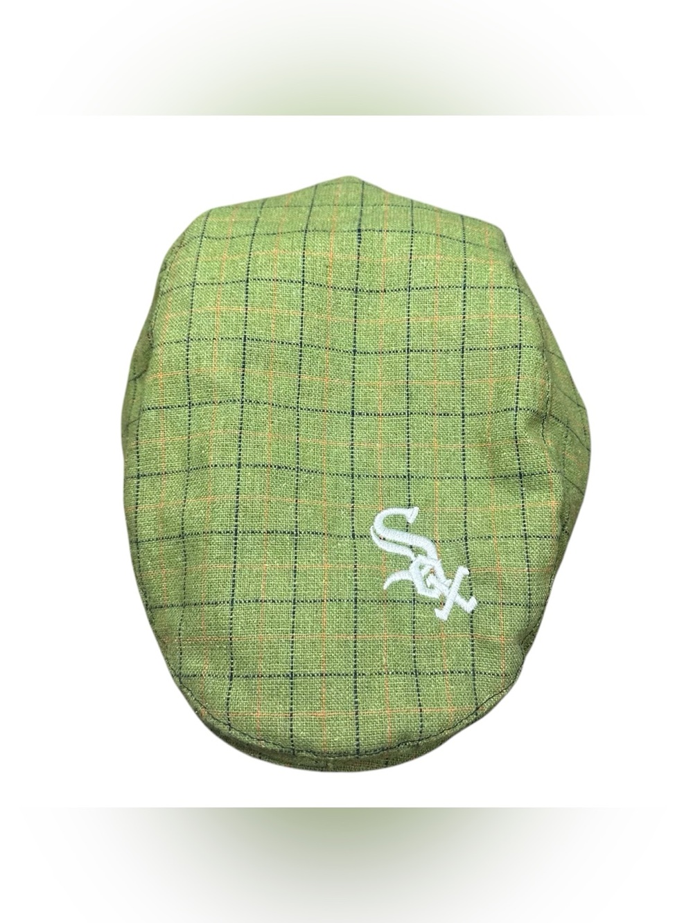 Chicago White Sox Chi-Rish Miller Lite Green Plaid Newsboy Cap Hat SGA